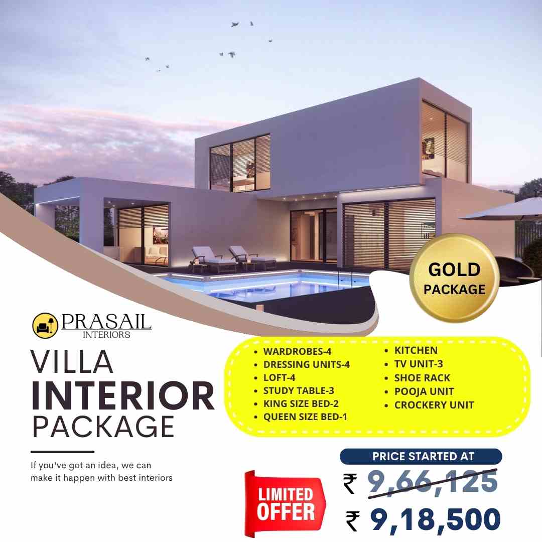 villa interior design packages in hyderabad